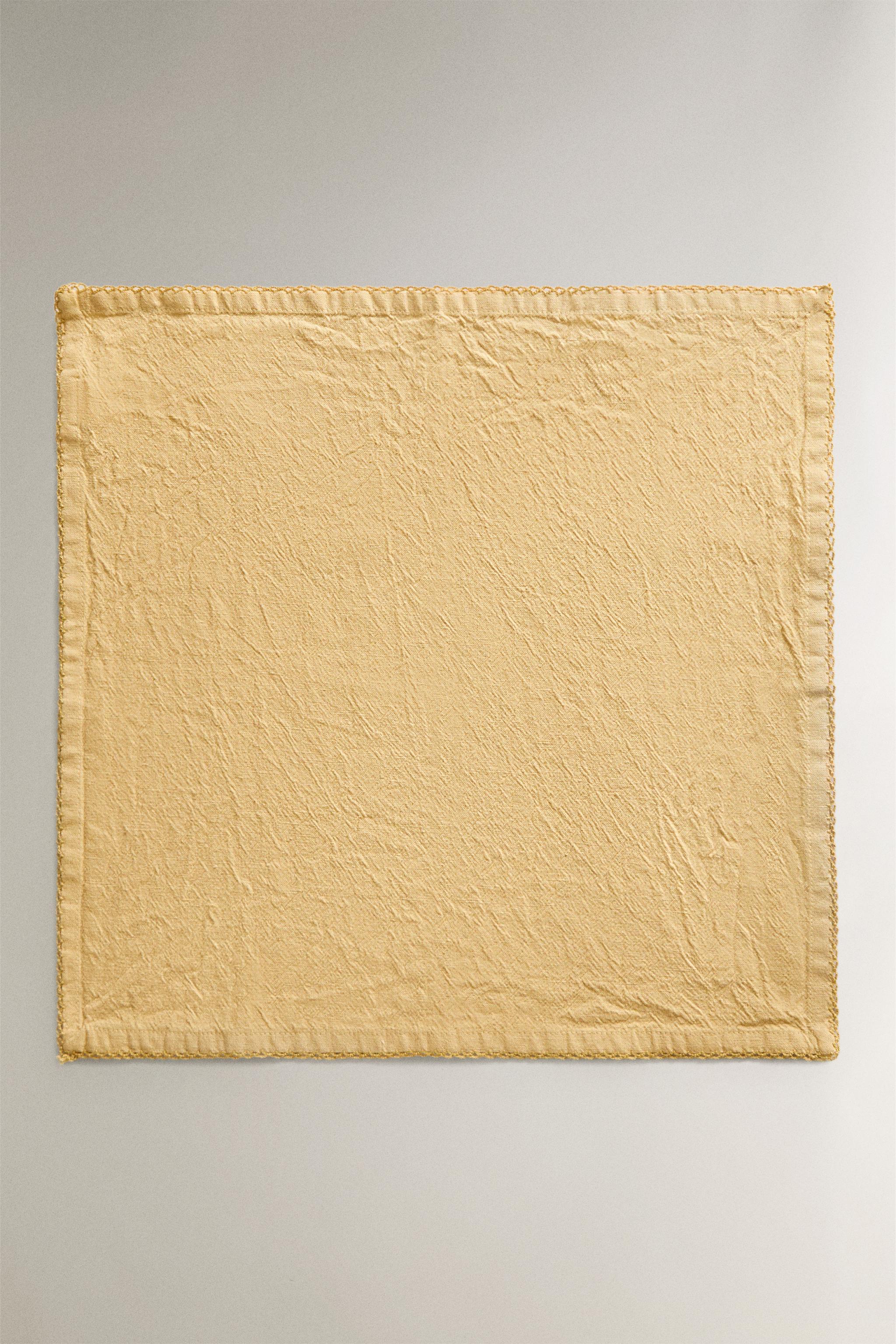 LOT DE SERVIETTES FIL TEINTÉ UNIES (LOT DE 2)